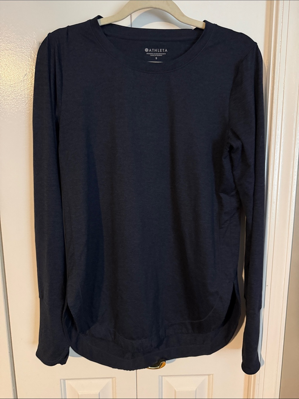 Athleta Navy Long Sleeve Crew Tunic